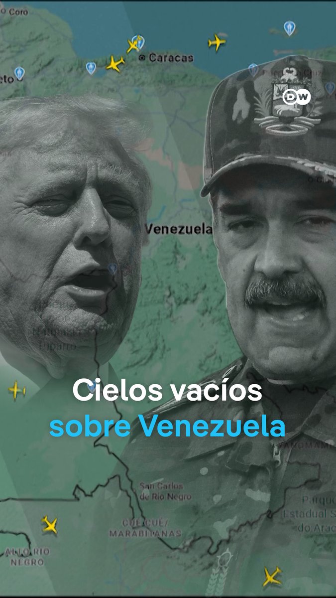 Trump dice que el espacio aéreo venezolano debe considerarse cerrado en su totalidad Apenas un puñado de aviones surcan en estos momentos los cielos de Venezuela, horas después de que el presidente de EE. UU., Donald Trump, declarase “cerrado en su totalidad” el espacio aéreo sobre el país. Caracas reaccionó con un comunicado denunciando la injerencia de Washington en su soberanía, críticas a las que se sumó el presidente colombiano Gustavo Petro.
