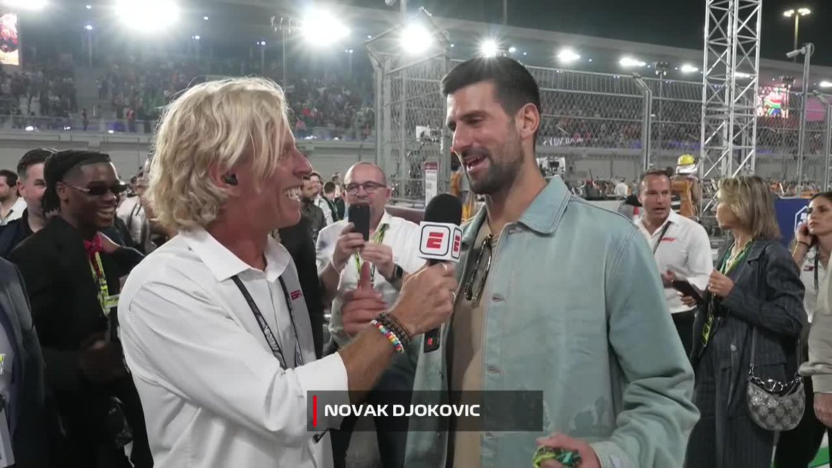 🗣 "El año pasado Delpo fue más importante que la carrera, pero ahora, con un poquito más de tiempo, puedo vivir esta experiencia increíble". Novak Djokovic, en el GP de Qatar 🏁