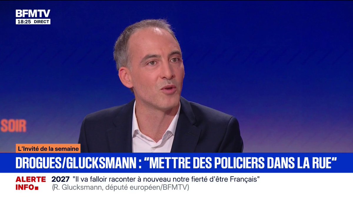 Lutte contre l'insécurité: "Il faut de la présence quotidienne de la République dans les quartiers abandonnés", estime Raphaël Glucksmann