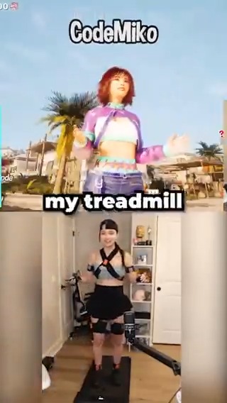 I explore my virtual world by walking on a treadmill 🤗