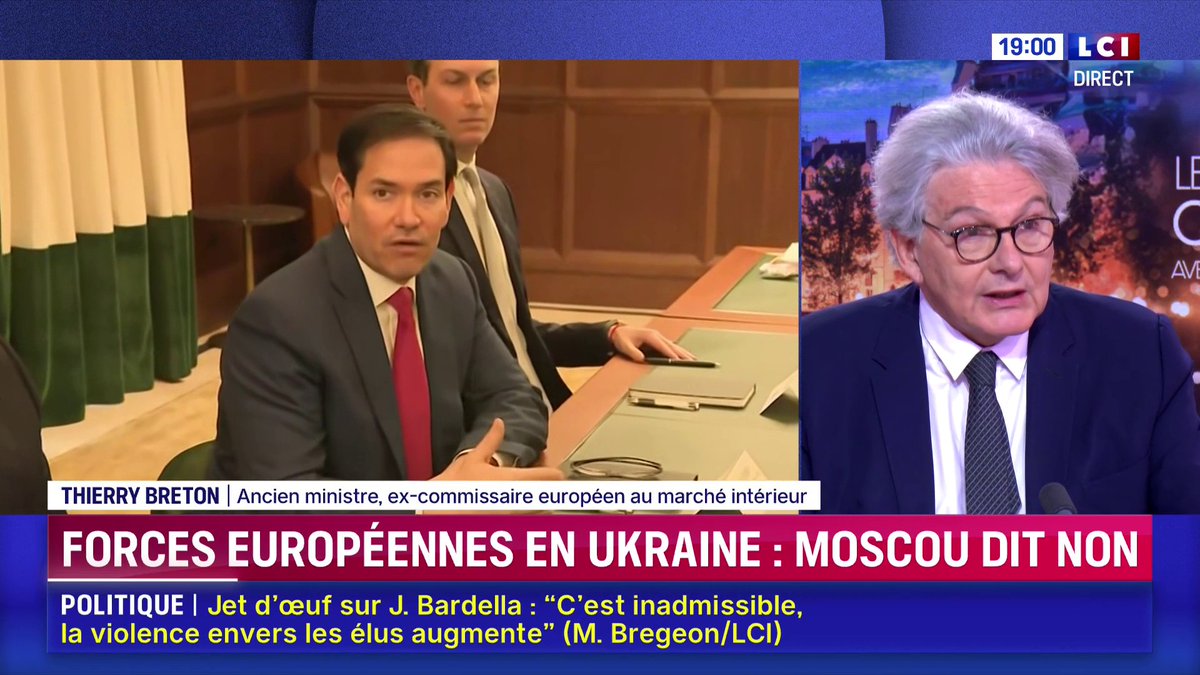 🗣 "Poutine ne lâchera pas un centimètre de ce qu'il veut : la Crimée, et les 4 oblasts. Car pour lui, ce qui importe, c'est le coup d'après : montrer aux Européens qu'il ne lâche pas." ➡ Thierry Breton sur LCI
