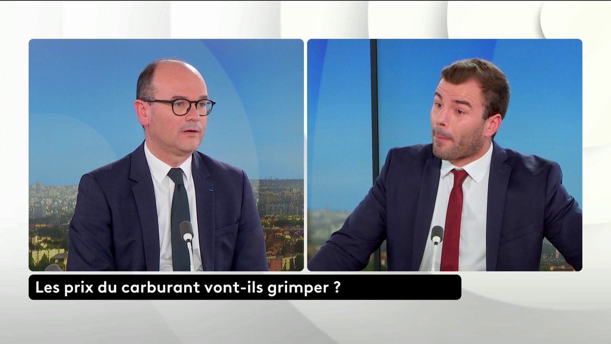 🔴 Prix du carburant : "Le baril est passé de 76€ à 55€. Les prix baissent : les distributeurs peuvent absorber 6 centimes. Arrêtons de faire croire qu’on tape sur les classes populaires", note Sébastien Martin, ministre délégué chargé de l'Industrie. #ToutEstPolitique #canal16