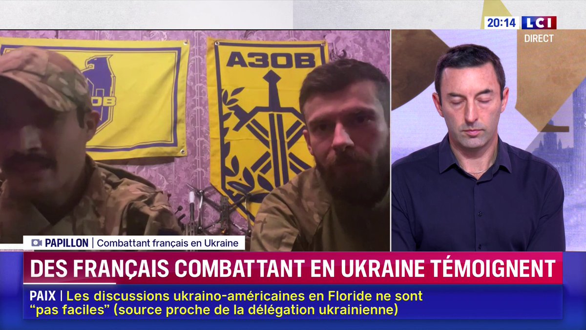 🗣 Guerre en Ukraine : "Les soldats russes qui se se rendent, ils le font sans contact, ils viennent sans arme avec un drapeau blanc sur les routes." ➡ Des Français combattant en Ukraine témoigne sur LCI