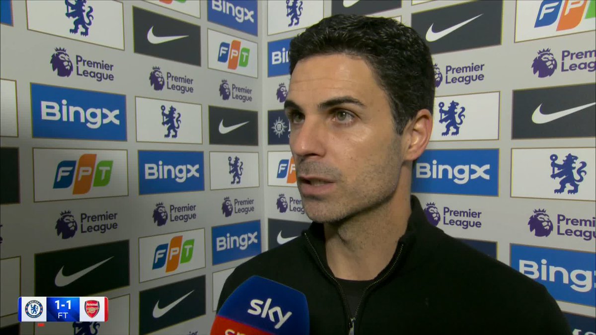 "Two top teams fighting for the Premier League, it's normal!" Mikel Arteta reflects on a tough draw at Stamford Bridge against Chelsea!