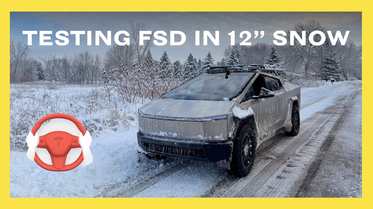 FSD V14.2 RIDE-ALONG in 12” OF SNOW! I didn’t think FSD could work in the snow, but I was WRONG! Testing in 12” of fresh snow on unplowed roads, FSD V14.2 is shockingly capable, courteous, and comfortable. Tesla AI absolutely COOKED with this one. Watch the full video: