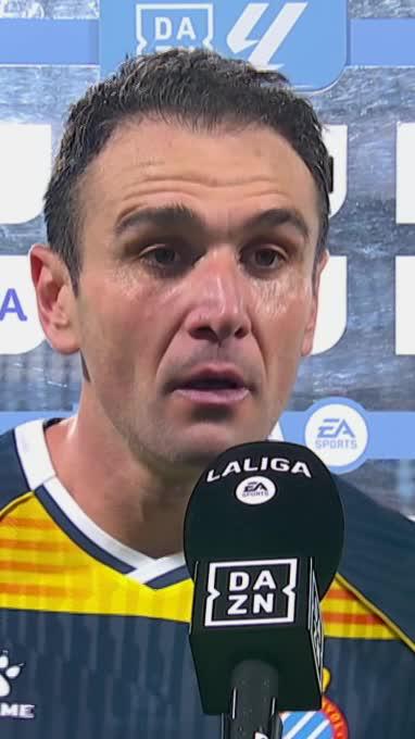 La sonrisa de Kike García recordando su gol, la sonrisa de todos los pericos ⚪🔵 "Porque me falta pelo..." 😂😂😂 #LALIGAenDAZN ⚽