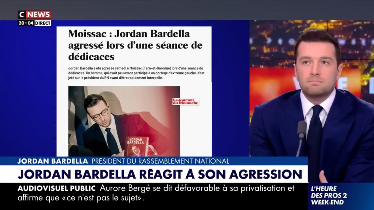 Je suis inquiet de voir un climat de plus en plus violent s'installer dans notre pays, une brutalisation du débat démocratique. La violence vient bien souvent du même côté : de la gauche et de l'extrême gauche qui déshumanisent leurs adversaires.