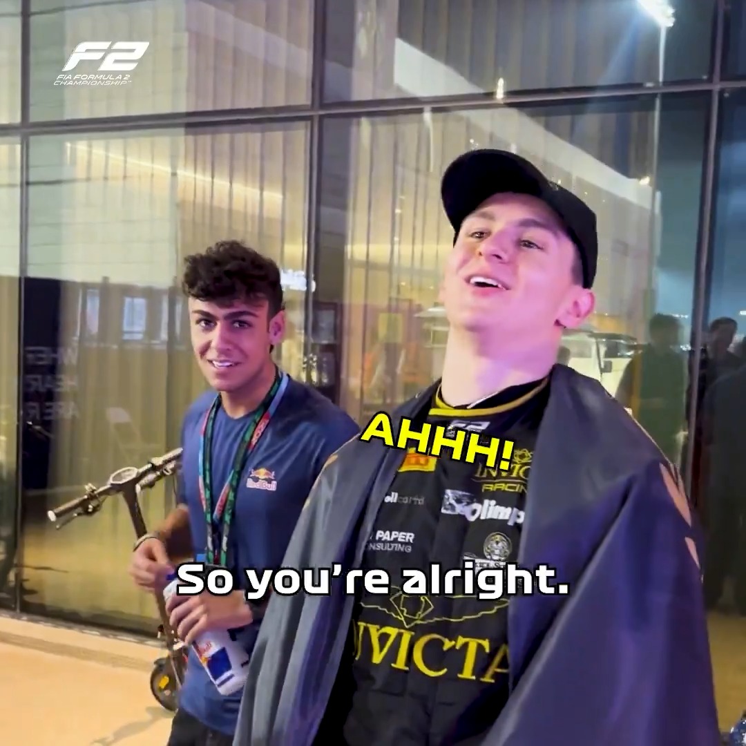 Mamma mia, indeed! 🤌😅 Leo — you definitely are the 2025 #F2 champ ✅😮‍💨 #QatarGP