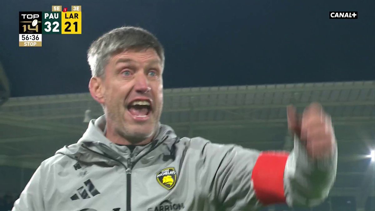 CARTON ROUGE POUR O'GARA 🤯 Ronan O'Gara a écopé d'un carton rouge et finira la rencontre en tribunes ! #SPSR