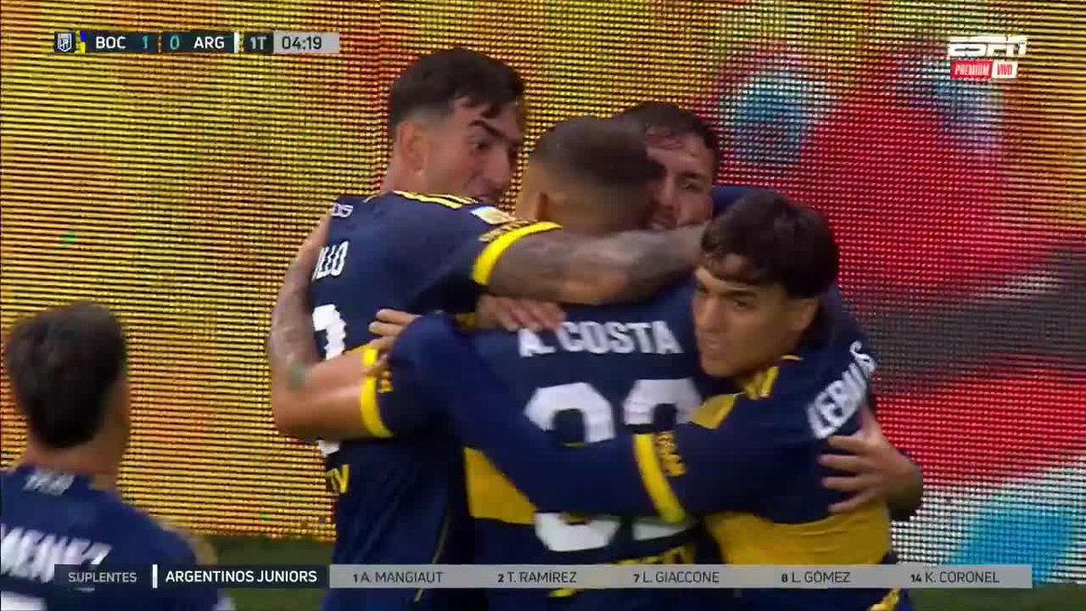 ⚽El GOL de AYRTON COSTA para el 1-0 de #Boca ante Argentinos!