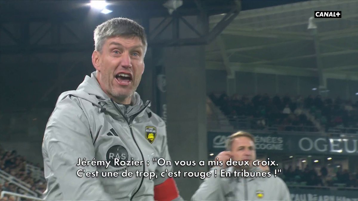 La colère de Ronan O’Gara, qui lui a coûté une exclusion à l’heure de jeu ❌ #SPSR