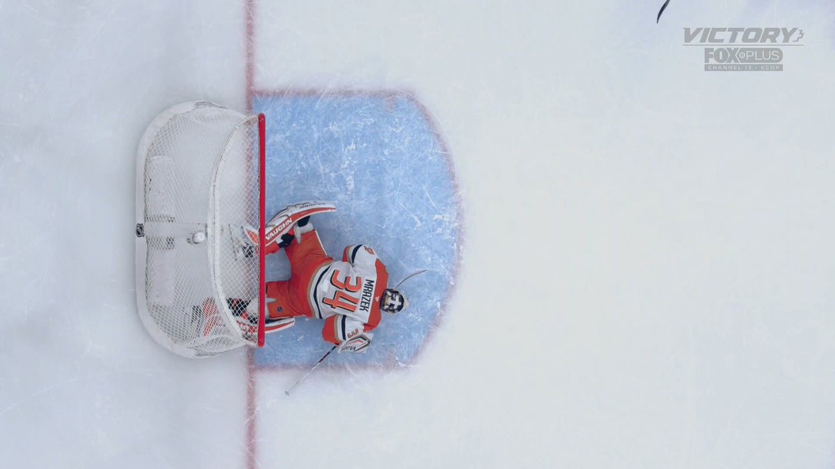 .Anaheim Ducks goalie Petr Mrazek was removed from today's game after this play.