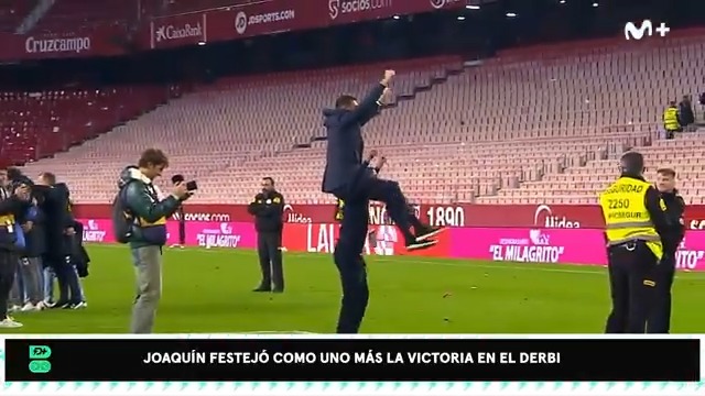 🎉 La fiesta del Betis no se la pierde ni Joaquín. #DeportePlus