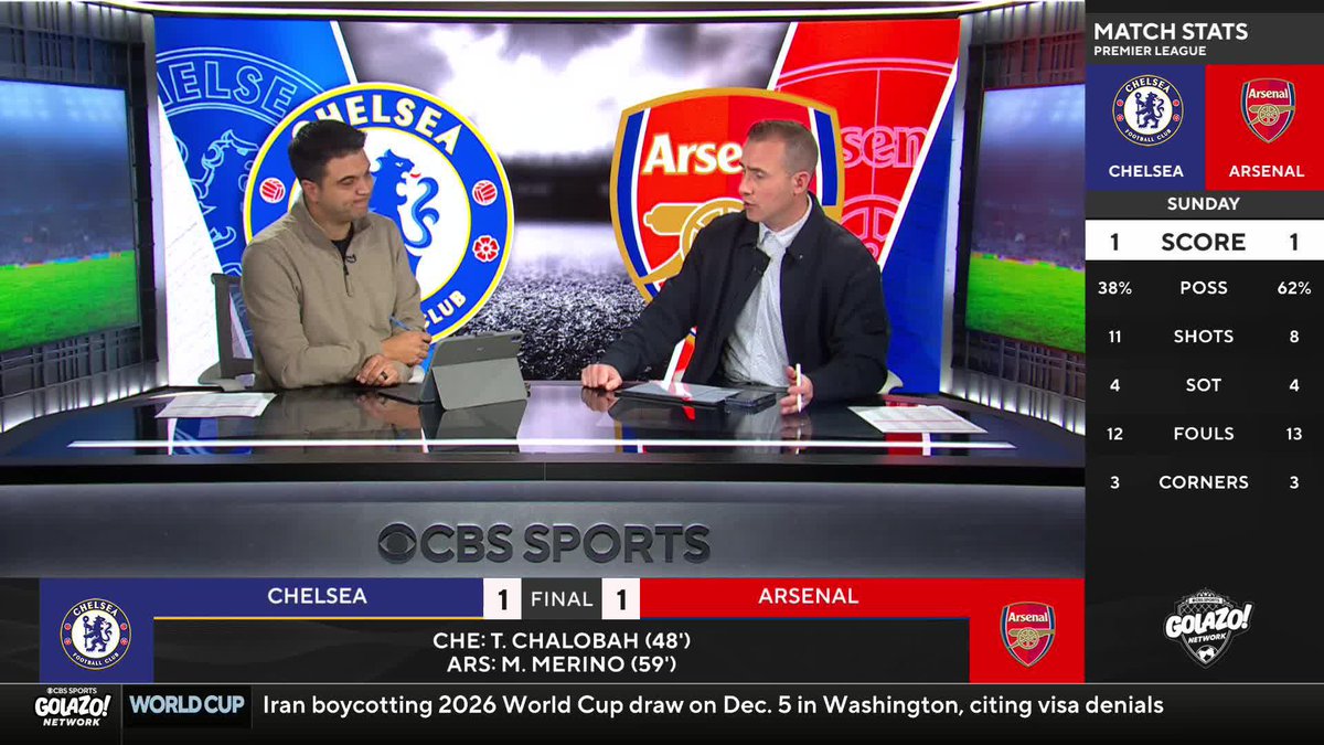 "I actually think it benefits Arsenal more than it does Chelsea." ๐ด Stefano Fusaro and ๐๐๐ ๐๐๐๐ ๐๐๐ react to the pulsating London derby between Chelsea and Arsenal.