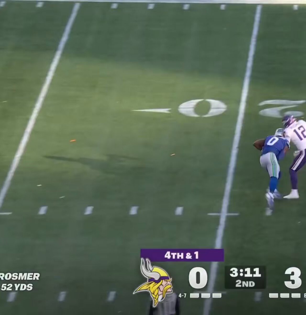 Still thinking about Vikings QB Max Brosmer's tackle attempt on his pick-six 💀