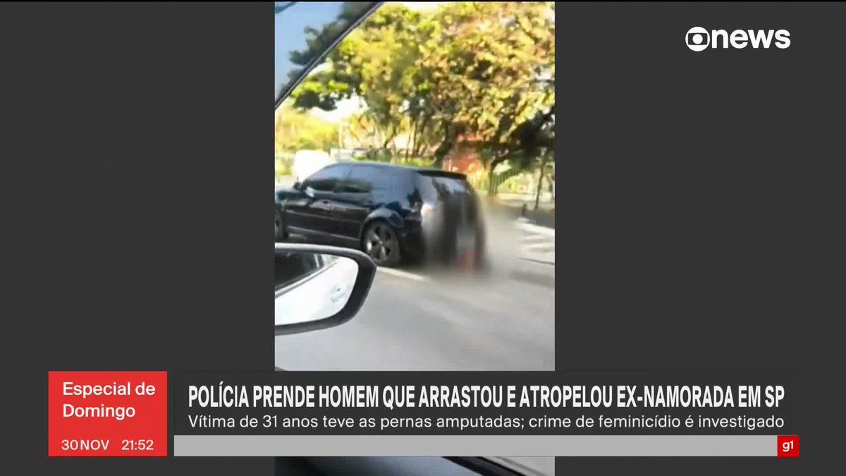🚨BRASIL: Homem que atropelou e arrastou ex-namorada em São Paulo é preso. Vítima teve as pernas amputadas.