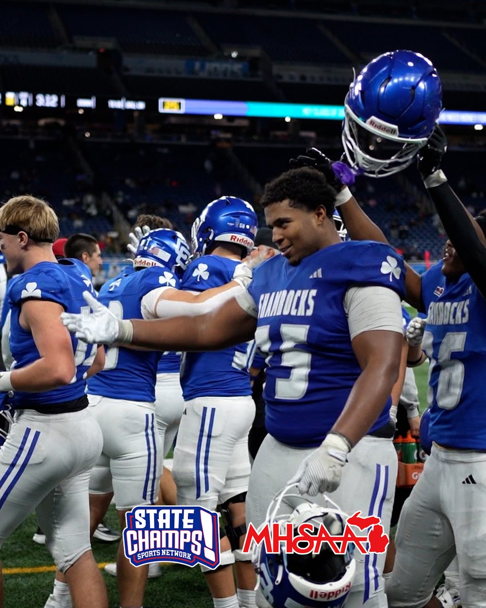 BIG MAN TUDDY🤯 The 4 year CC man & Anvil Finalist Ben Ezeukia finished his HS career in style with a 60 yard pick 6! Credit to the NFHS Network @mhsaa