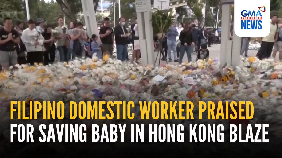 A Filipino domestic worker who rescued a three-month-old baby from a residential fire in Hong Kong has been praised by members of the Filipino community as well as her former employer for her bravery. The blaze broke out at Wang Fuk Court in Tai Po on November 26, trapping residents in thick smoke. Amid the chaos, 28-year-old Rhodora Alcaraz, a newly arrived domestic worker, cradled her employers' 3-month-old baby in a wet blanket while trapped in a smoke-filled room for several hours before being rescued by firefighters, her sister Raychelle Loreto told Reuters. Alcaraz, who survived the incident but remains in the hospital, has been described by community members as a symbol of courage and compassion. Many overseas Filipinos in Hong Kong have lauded her act, calling her a “modern-day hero” and offering prayers for her recovery. Courtesy: Reuters