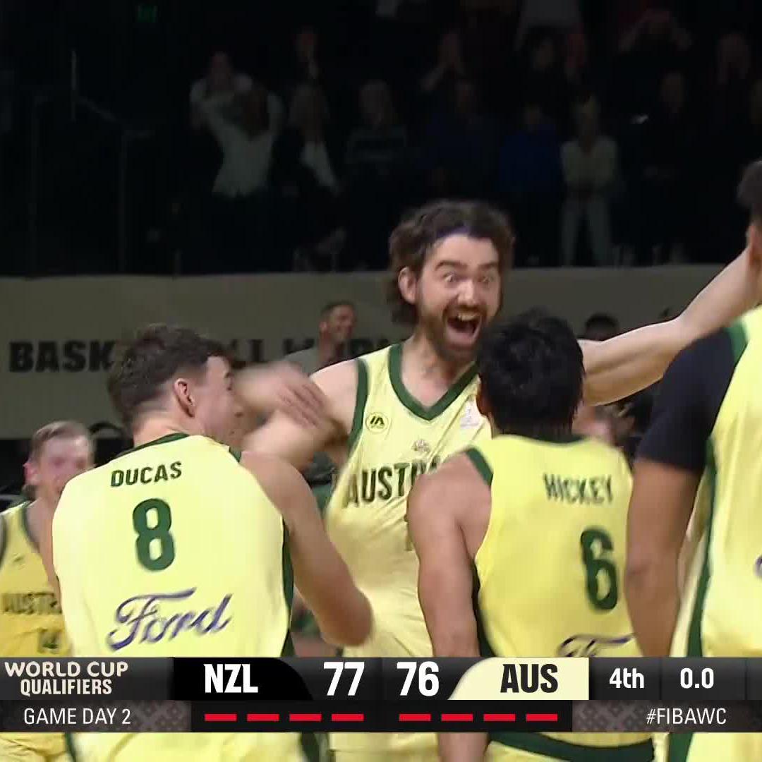 DAVO HICKEY BREAKS THE HEARTS OF NEW ZEALAND! 🚨🇦🇺 #FIBAWC x #StepItUpBoomers