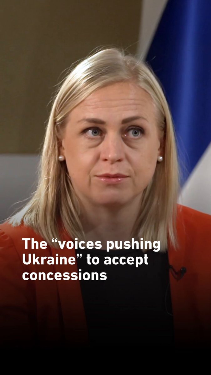 Finland's Foreign Minister Elina Valtonen says there’s a growing push for Ukraine to give up territory in exchange for “peace.” But she warns this wouldn’t be real peace, just a temporary pause for Russia to regroup. Watch the full interview here: