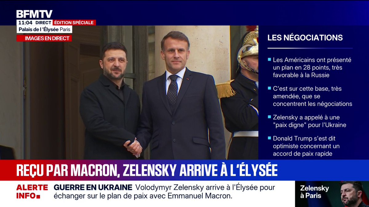 [ 🇫🇷 FRANCE ] 🔸Emmanuel Macron accueille Volodymyr Zelensky à l'Élysée.