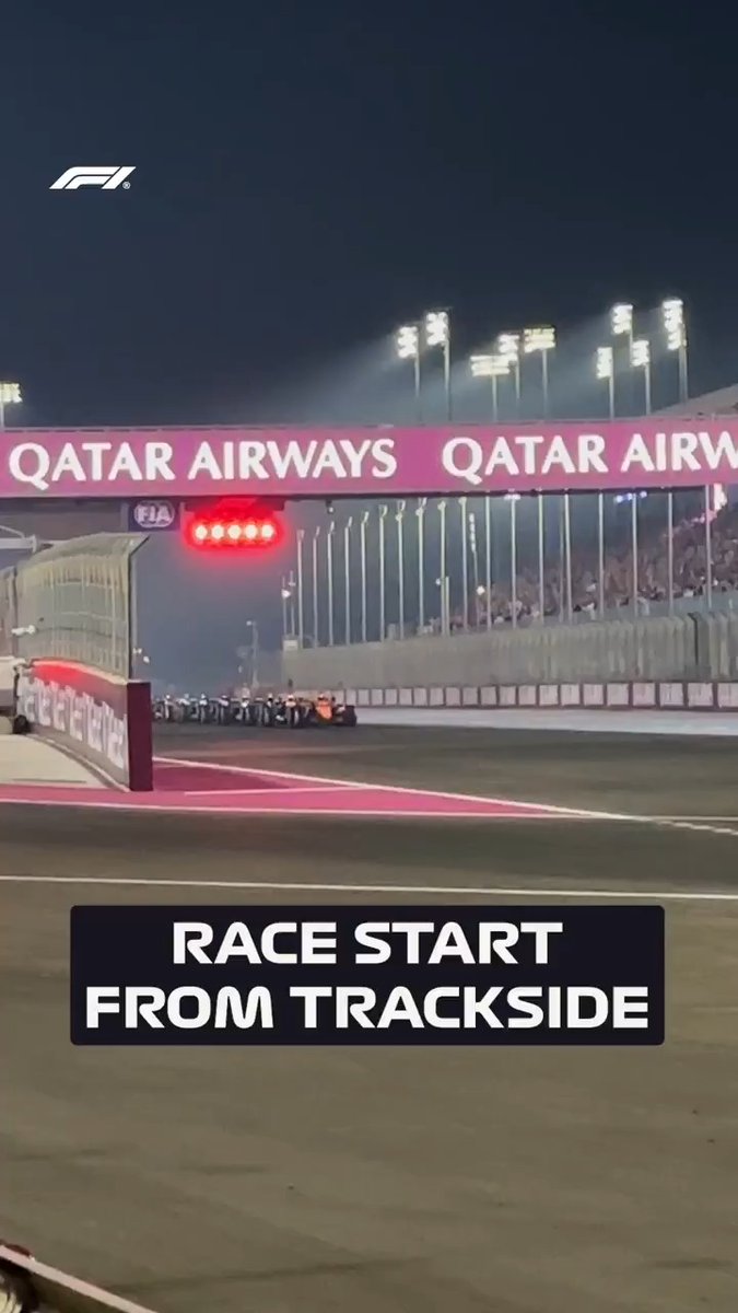 Two new angles on Max getting the jump on Lando at the start 👀 #F1 #QatarGP
