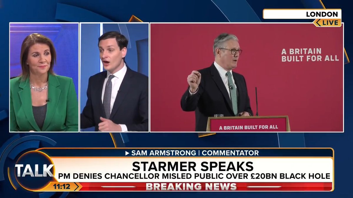🚨 "Keir Starmer is pretending he's got a mad moral mission. The only thing he has ever cared about is power for himself. He even lied to get it." Sam Armstrong warns that at the end of Starmer's tenure, "we won't have much of a country left". Julia Hartley-Brewer