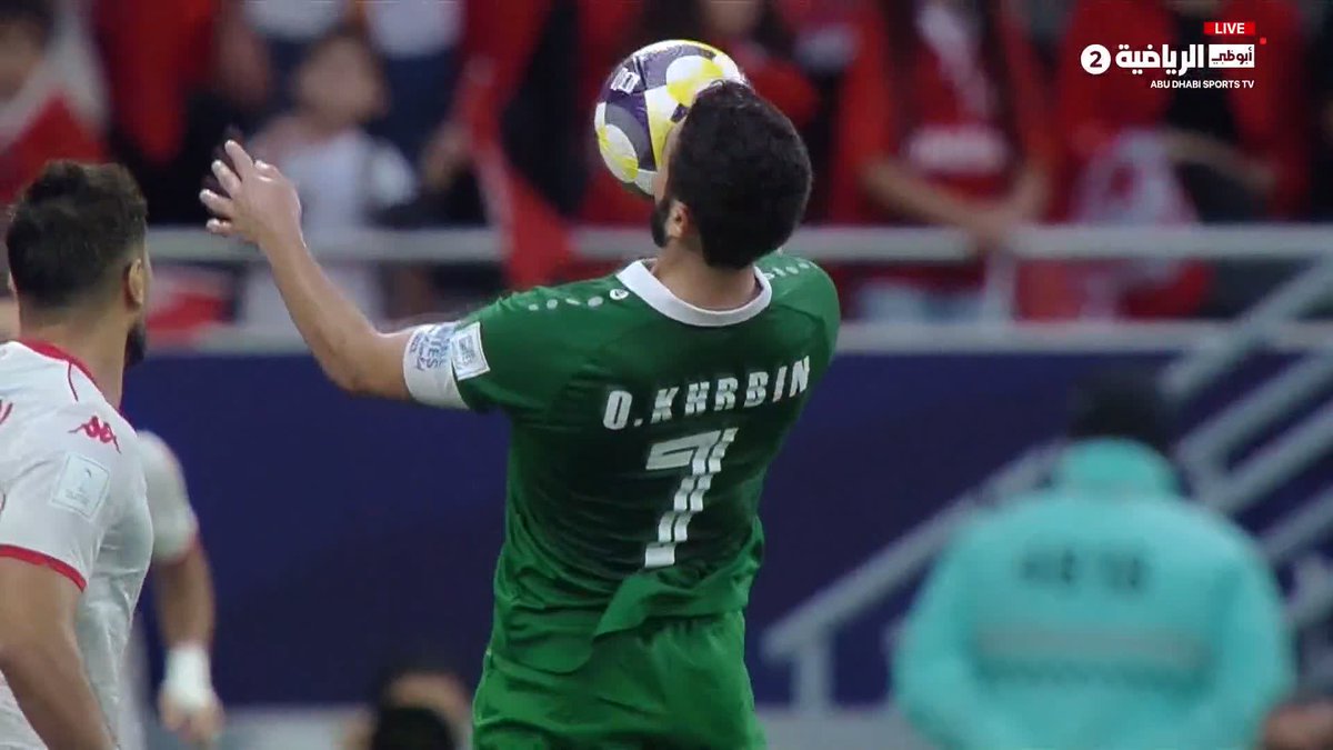عمر خربين يتألق بمهارة رائعة ✨ #أبوظبي_الرياضية 2⃣ | #تونس_سوريا #FIFArabCup | #كأس_العرب