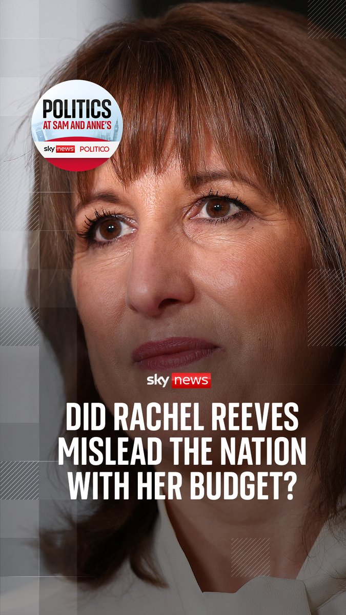 Did Rachel Reeves mislead the nation with her budget? Sam Coates Sky and anne mcelvoy discuss if the Chancellor lied about the size of the black hole. Listen to Politics at Sam and Anne's here 👉