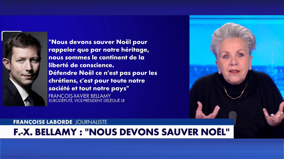 «Le mot "Noël" de plus en plus disparaît (...). Ce n’est pas qu’un héritage chrétien, c’est un héritage patrimonial et historique français», estime Françoise Laborde dans #180MinutesInfo