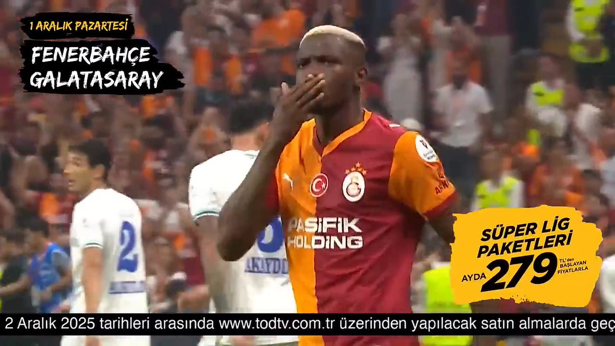 Dev derbi TOD ekranlarında! Süper sezonun en büyük karşılaşması Fenerbahçe – Galatasaray, ayda 279 TL’den başlayan fiyatlarla 1 Aralık’ta TOD’da seni bekliyor! 👉 #işbirliği TOD Türkiye