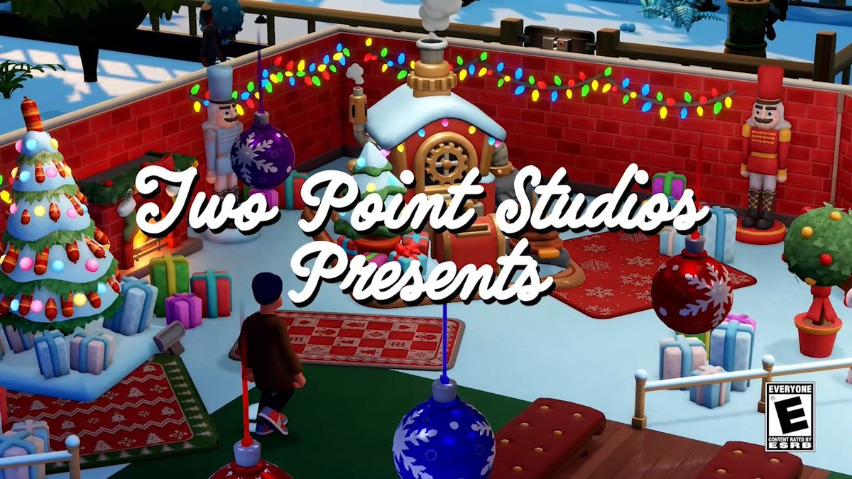 Frosty festivities have arrived in Two Point Museum! 🎄 Dash through the snow to three new POIs 🍪 Find five exhibits full of festive cheer! 🍬 Deck the halls with jolly decor &amp; sweet utility 🎅 Bundle up tight with two staff outfits 🕊️ …and a partridge in a pear tree more!