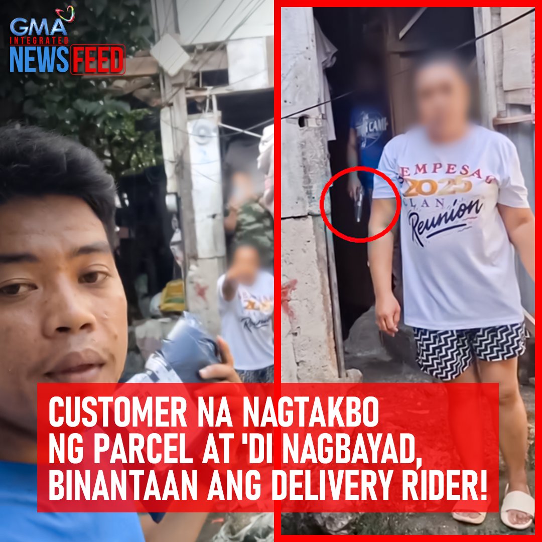 Naging mainit ang pagtatalo ng isang delivery rider at ina ng kanyang customer na tumanggap ng parcel. Ang ginang ang nakipag-away para sa anak niyang hindi na nga nagbayad, naglabas pa ng pekeng baril para manindak! Panoorin ang video.