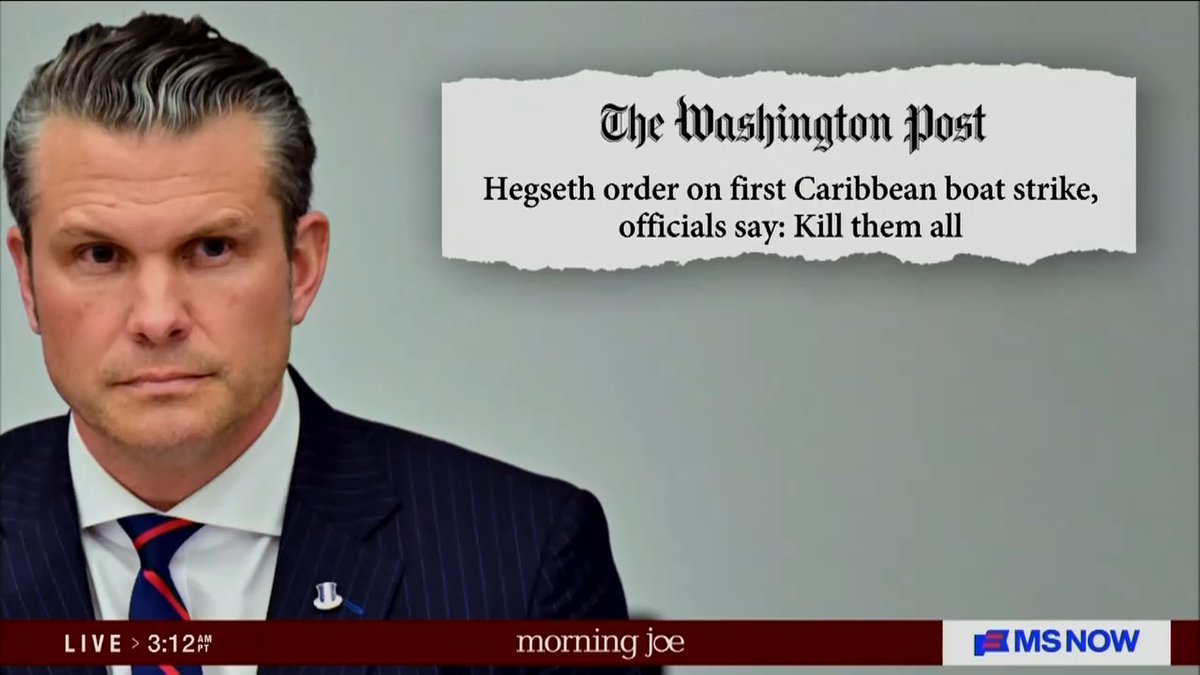 Host: In a September 2nd strike, Pete Hegseth gave a verbal command to kill everybody on the boat. And we don't know who was on that boat. But after the missile hit, 2 survivors were seen clinging to the wreckage. The commander then ordered a second strike to comply with Hegseth's instructions. They knew that that was an illegal action, that it could constitute a war crime.