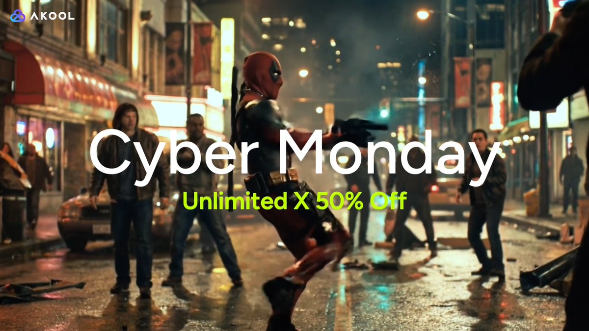 Cyber Week just got better! From Dec 1–7, get Unlimited Videos + 50% OFF, Akool’s best deal of the year. Level up your AI video creation while the offer lasts.