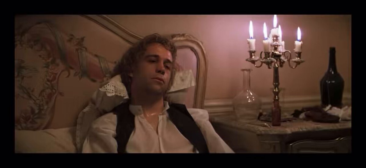 Mozart’s deathbed scene in Amadeus (1984) is unforgettable. Tom Hulce feverishly dictating the Requiem while F. Murray Abraham’s Salieri scrambles to keep up. Genius &amp; envy collide in a scene that plays like divine music being dragged out of a dying body.