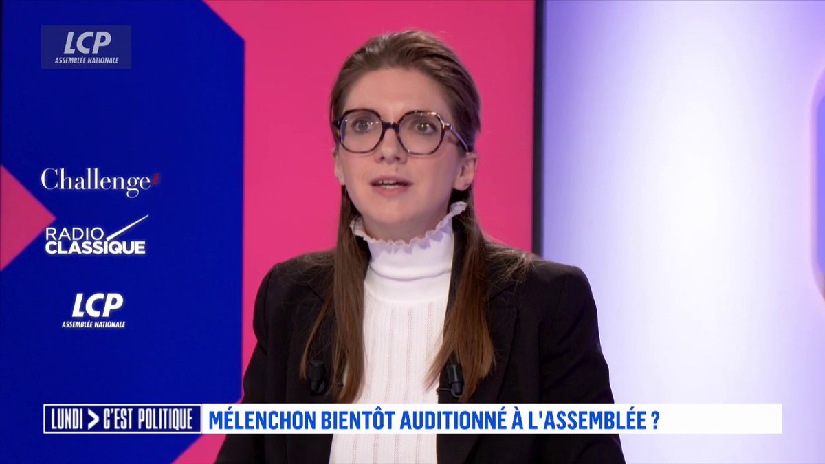 .Jean-Luc Mélenchon bientôt auditionné à l'Assemblée nationale ? "S'il n'a rien à cacher, qu'il vienne", déclare Aurore Bergé. #LCPol