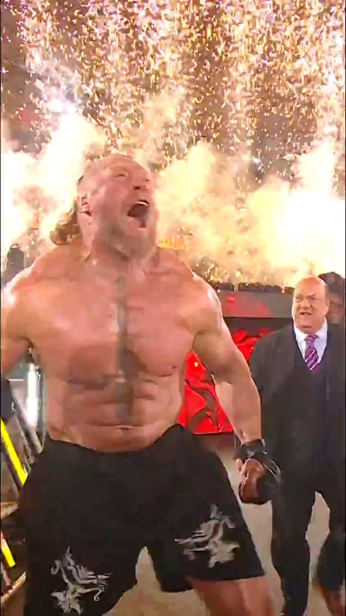 It was all fun and games until Brock Lesnar crashed the party! 😱