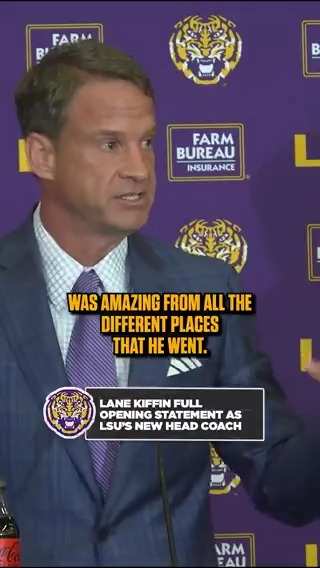 It's official 🐯 Watch Lane Kiffin's full opening statement as LSU Football's New Head Coach ⬇️