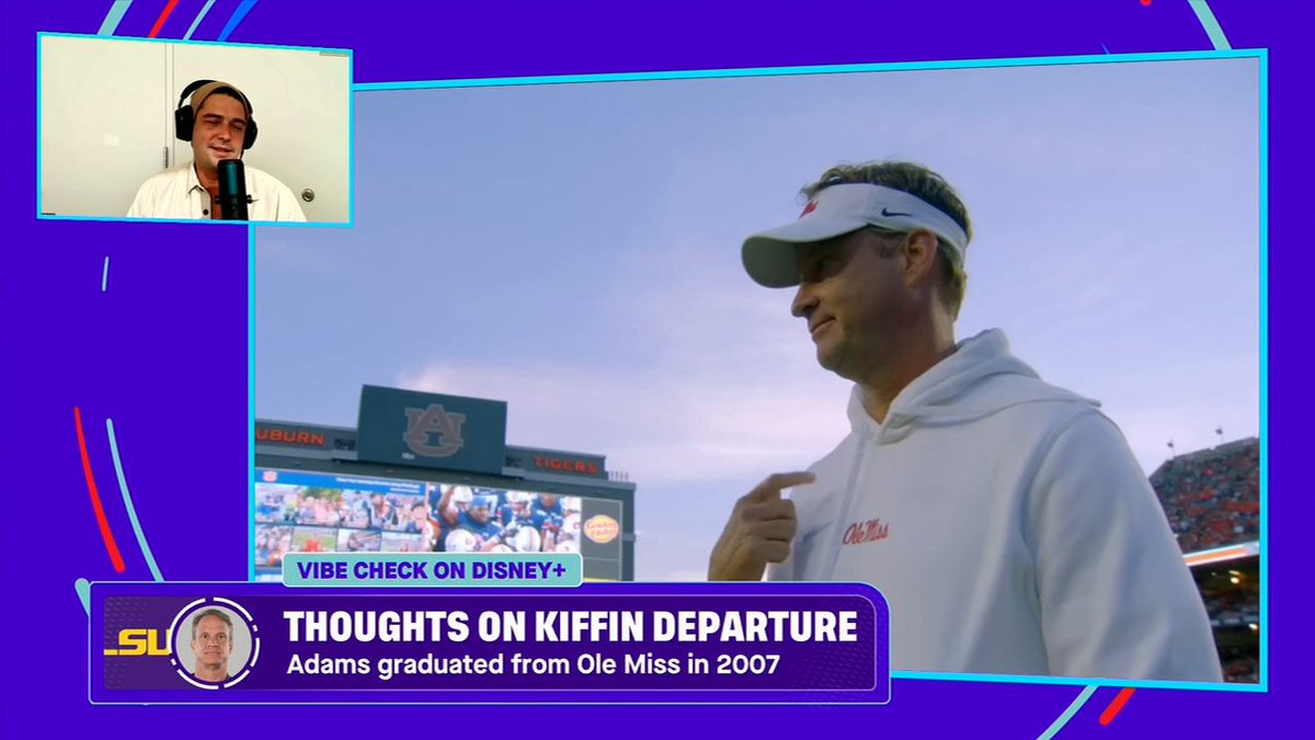 Reality TV personality and Ole Miss alum Wells Adams shares his thoughts on the departure of Lane Kiffin ⤵️ 👀 🏈 Stream Vibe Check exclusively on Disney+