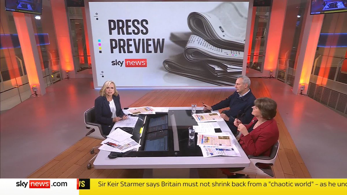 📰 What's on tomorrow's front pages? Sky's Anna Botting is joined by columnist Kevin Maguire, and former first minister of Northern Ireland Arlene Foster DBE PC #ProudofNI. for the Press Preview. 👉 #SkyPapers 📱 Watch live: 📺 Sky 501 and YouTube