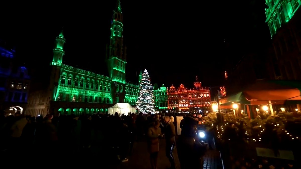 The iconic Grand Place of Brussels has kicked off the Christmas season with a spectacular sound and light show