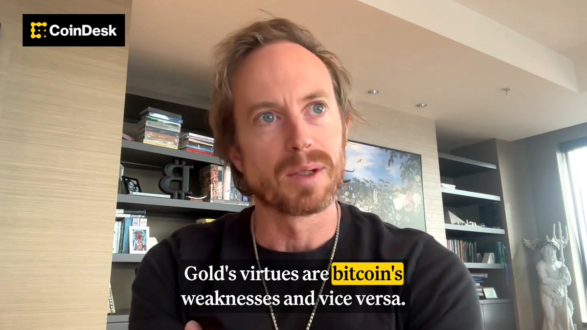 🪙 Erik Voorhees (Erik Voorhees) explains how gold’s strengths are bitcoin’s weaknesses and vice versa. Thank you Figure 👋 for being a sponsor of the CoinDesk Media Network.