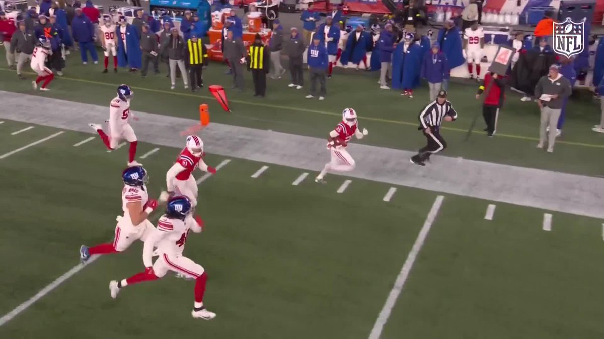 OS JURO QUE NO ESTÁ A CÁMARA RÁPIDA 🤯🤯🤯🤯🤯 El retorno de 94 yardas de Marcus Jones… ¡ES UNA BARBARIDAD! #NFLenDAZN 🏈