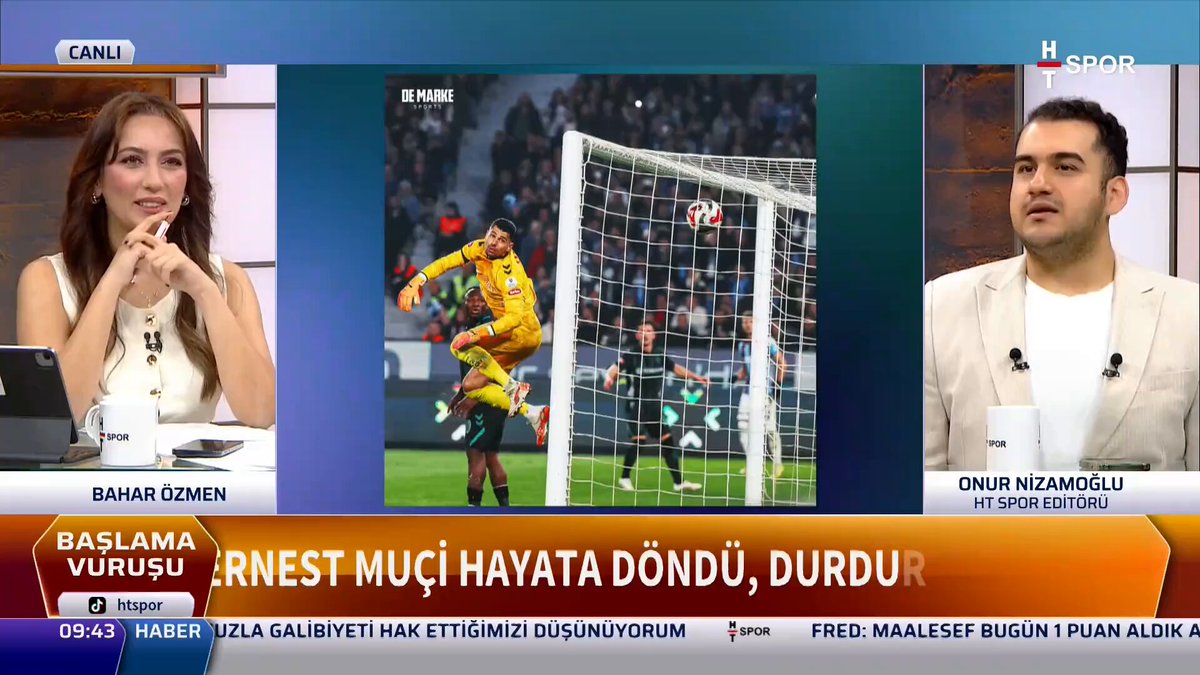 🔹 Ernest Muçi'nin şık golü ve artan performansı. 🔹 Fatih Tekke'nin 100. maçı. 🔹 Trabzonspor'un atanı ve tutanı, Onuachu-Onana. 🎙️ HT Spor editörü Onur Nizamoğlu anlattı.