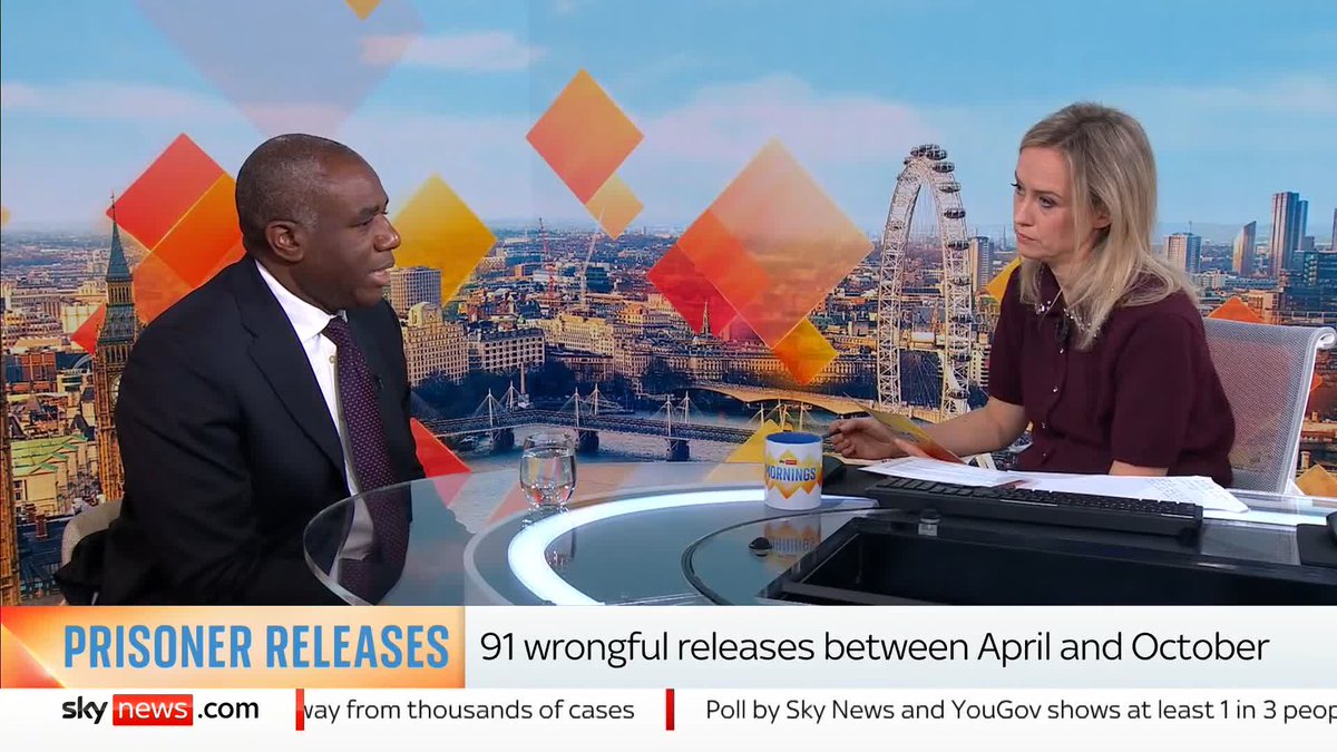 🗣️ 'Are you aware of any more violent offenders or sex offenders who have been let out of jail by mistake' - Sophy Ridge 🗣️ 'There are two people currently at large' - Justice Sec David Lammy 📺 Sky 501, Virgin 602 and YouTube