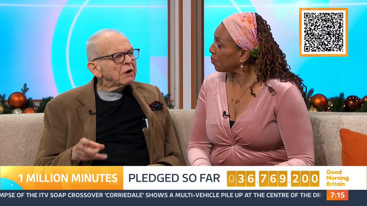 92-year-old Barry Taylor-Gregson met his Calls with Care volunteer-turned-friend Mark Forster live on GMB in 2023. They are now close friends and will spend Christmas together. Pledge your time to end loneliness here 👉