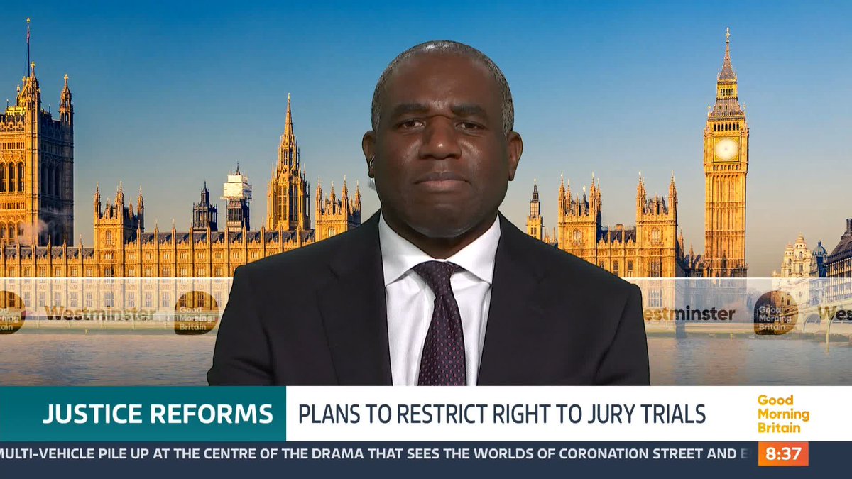 'Juries are fundamental in our system...we are not scrapping juries,' says David Lammy. Susanna Reid asks him whether he is ditching a valuable tradition for the short-term benefit of speeding up and unclogging the court system.
