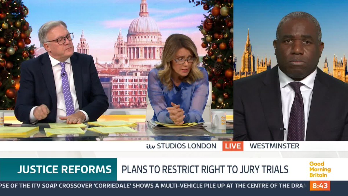 'I'm reassured that they are not,' says David Lammy. Susanna Reid asks him whether the two further prisoners accidentally released are violent or sexual offenders.