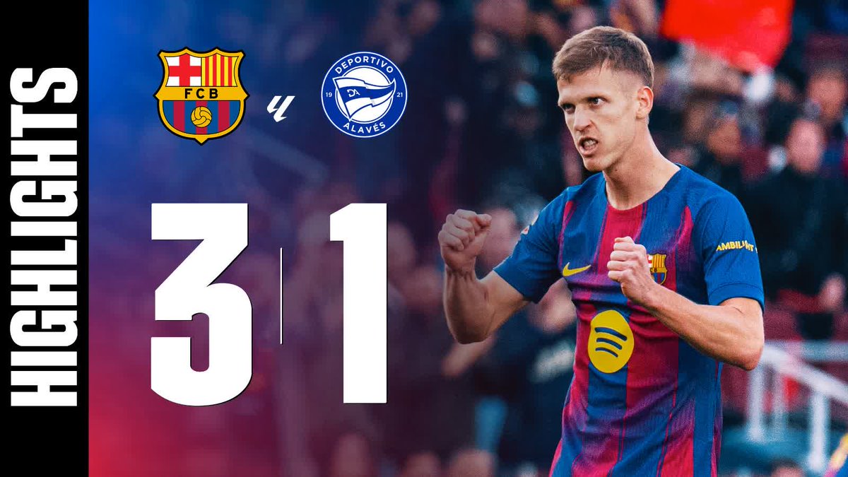 🍿 𝗛𝗜𝗚𝗛𝗟𝗜𝗚𝗛𝗧𝗦: Barça 𝟑 - 𝟏 Alavés #AlavesBarça | #Laligahighlights